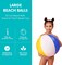 4E's Novelty HUGE Beach Balls 3 Pack Large Inflatable Beach Balls – 20" Classic Rainbow Pool Balls for Swimming Pool
